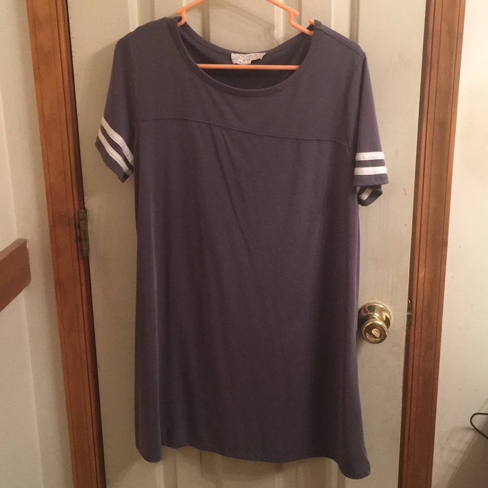 Gray t-shirt dress